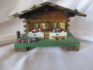 Mapsa Edelweiss Swiss Musical Movement Wooden House Handmade Box  - Picture 1 of 6