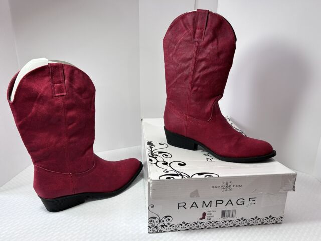 Rampage Whendl Caoboy Ankle Boots Side ZipUp Size:7.5