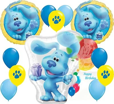 ANAGRAM Blue's Clues Party Supplies Birthday Balloon Character Blue Bouquet Bundle