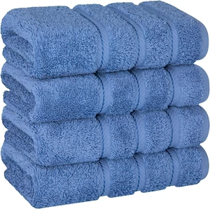Luxury Hand Towels for Bathroom, 100% Cotton Turkish 4 Piece Hand Towel Set, 600 - Picture 1 of 12