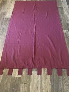 2 JC PENNEY HOME Window Curtain Panels Tab Top Burgundy Red 100% Cotton - Picture 1 of 10