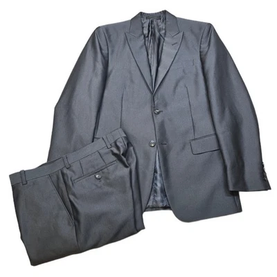 Conjunto de traje ajustado Calvin Klein para hombre 38R 2 piezas pantalones 30x30 plata gris metal Foto 1 de 4