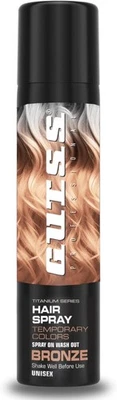 GUTSS PROFESSIONAL Gutss Temporary Hair Colour Spray | Unisex - Washable, Shiny Finish | Bronze