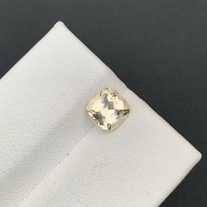 1.40 Ct Natural Yellow Topaz Cuhsion Shape Loose Gemstone From Katlang Pakistan - Picture 1 of 12