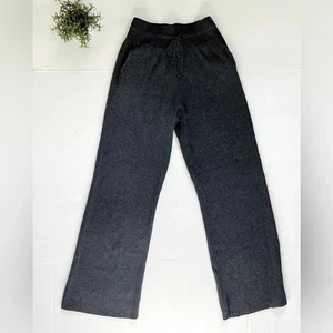 Pantalones deportivos Uniqlo de pierna ancha acanalados cintura elástica salón en gris talla mediana - Imagen 1 de 8