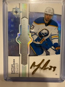 2021-22 UPPER DECK ULTIMATE COLLECTION EMBLEMS AUTO MATTIAS SAMUELSSON #UE-SA - Picture 1 of 2