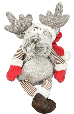 FOOLONLI Wärmekissen Elch braun gefüllt mit Kirschkernkissen für Mikrowelle oder Ofen