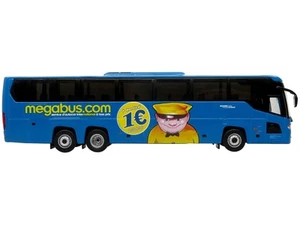Scania Reisebus Bus "Megabus Frankreich" blau mit Grafik "Europäischer Bus & Mot - Bild 1 von 3