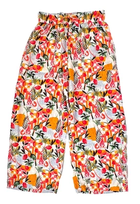 C&C California Linen Pants Wide Leg Beach SMALL Resort Tropical Loungewear - Image 1 of 4