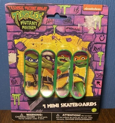 Mini monopatines Teenage Mutant Ninja Turtles - Paquete de 4 favores de fiesta, juguetes TMNT NUEVOS Foto 1 de 4