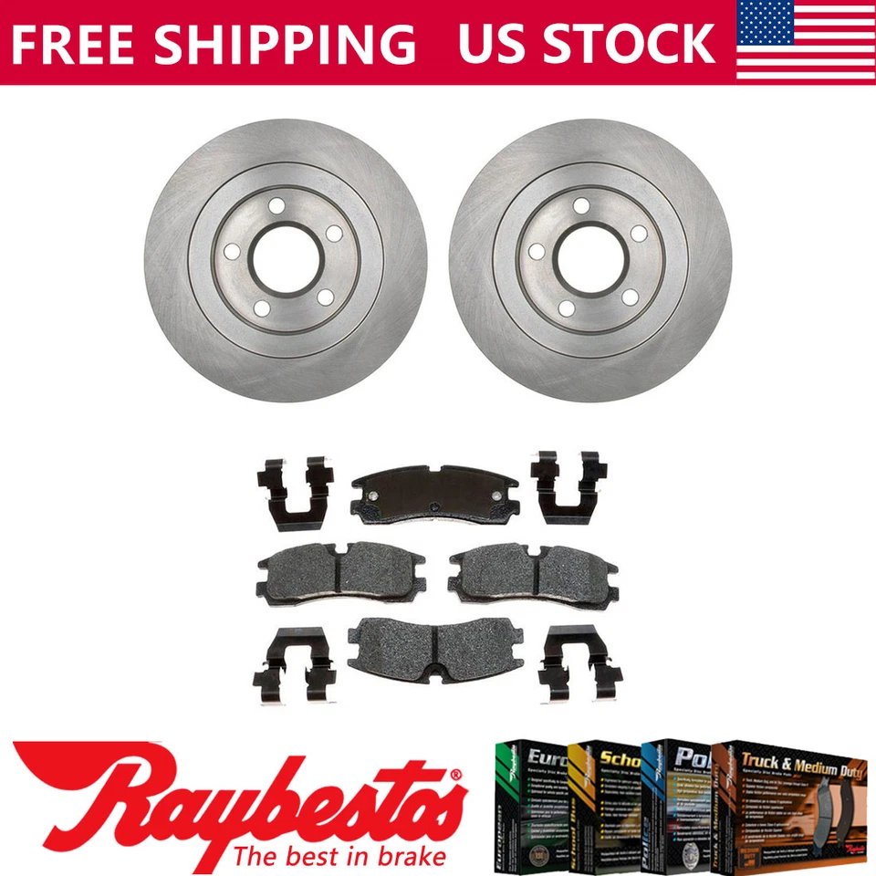 Kit Rotores Freno Traseros + Pastillas Metálicas y Herrajes Para Cadillac Seville 1998-2002 Foto 1 de 4