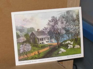 Currier & Ives American Homestead Frühlingslithographie - Bild 1 von 1