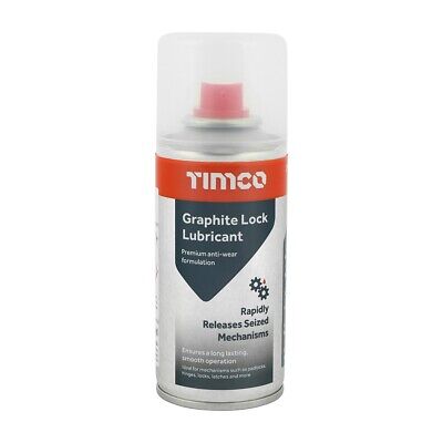 Graphite Lock Lubricant Spray 80ml For Padlocks, Hinges, Locks, Latches And More • 6.95£