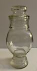 Pot d'apothicaire en verre Wheaton transparent 9,5 pouces pot à couvercle moderne du milieu du siècle