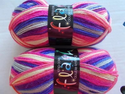 King Cole Flash DK  gradient yarn, Spangles, lot of 2 (317 yd ea) - Image 1 of 3