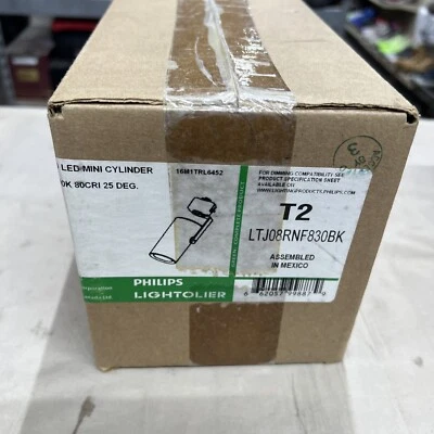 Philips Lightolier LED Black Mini Cylinder Head LTJ08RNF830BK