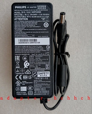 New Original Philips 288E2A 4K Ultra HD LCD monitor ADPC2065 65W 20V AC Adapter@ - Image 1 of 4