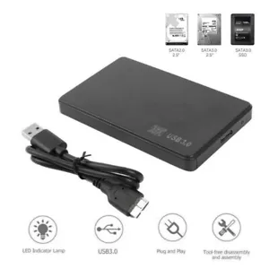 2.5 Inch HDD SSD Case Sata to USB 3.0 Hard Drive Enclosure 5Gbp Box with Cable - Picture 1 of 9