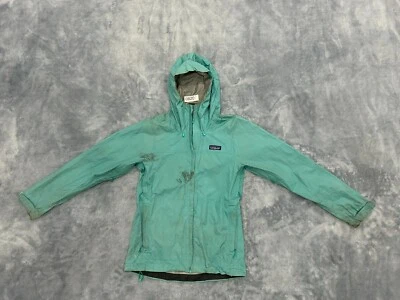 PATAGONIA TORRENTSHELL H2NO WOMENS JACKET EXTRA SMALL GREEN FULL ZIP RAIN (READ) - Image 1 of 4
