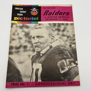 December 11, 1966 AFL Pictorial Program Oakland Raiders vs Denver Broncos DB-1 - Picture 1 of 15