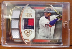 2017 Topps Museum Collection - David Ortiz Quad Relic #d 20/25 Baseball Card