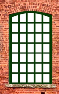 LC27 - Laser Cut Curved Top Factory Window O scale pack of 6 Smart Models - Picture 1 of 4