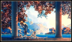 Daybreak Maxfield Parrish Vintage Poster Fridge Magnet 6x10 Grande - Imagen 1 de 2