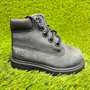 Timberland Premium 6 Inch Toddler Size 5C Black Athletic Waterproof Boots Shoes - Picture 1 of 12