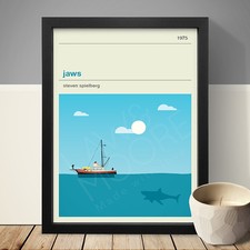 JAWS Alternative Minimal Movie Poster