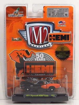 M2 Machines HM01 50 Years 426 Hemi 1971 Plymouth Cuda 71 Mopar 14-08 Black 1:64 - Image 1 of 4