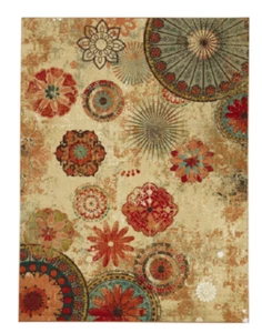 Bohemian Area Rug Floral Medallion Shabby Chic Modern Farmhouse Geometric 5x8 - Picture 1 of 24