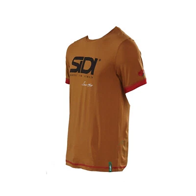 Sidi Official Casuals 'Since 60' 100% Cotton Motorcycle T-shirt - Burnt Sienna - Imagem 1 de 4
