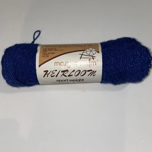 Mary Maxim Yarn HEIRLOOM Sport Weight  - #19 Dark Blue - 2oz - Picture 1 of 7