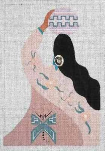 Needlepoint Handpainted Sundance Designs Butterfly Maiden w/Stitch Guide 6x9 - Picture 1 of 4