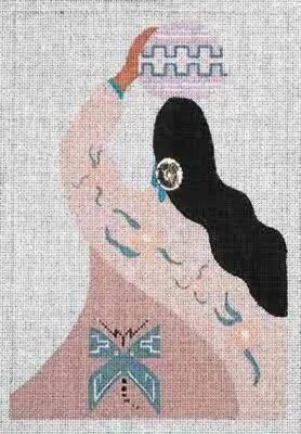 Needlepoint Handpainted Sundance Designs Butterfly Maiden w/Stitch Guide 6x9 - Image 1 of 4