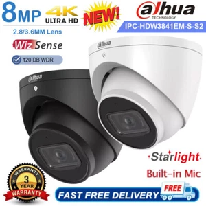 Dahua 8MP IR30m WizSense AI SMD 4.0 Mic Security Camera IPC-HDW3841EM-S-S2 US - Picture 1 of 9