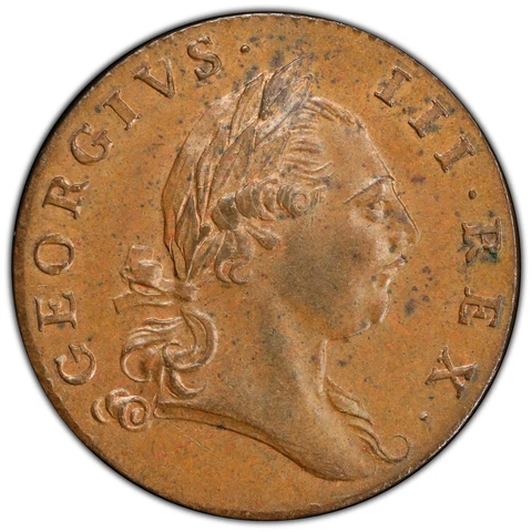 1773 1/2 P Virginia, Period Colonials - Virginia Coins PCGS MS63BN Cover