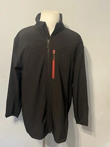 Men's Snozu Performance Jacket Black Outerwear Full Zip Mock Neck Pockets XXL - Picture 1 of 12