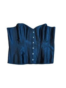 Sexy Plus Size Corset Black Lace up Back With Sturdy Metal Hook Front Size 3XL - Picture 1 of 11