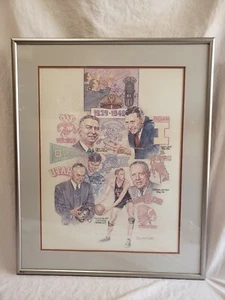 NCAA Final Four 1939-1949 Litographie 37/950 signiert vom Künstler John B. Martin  - Bild 1 von 12