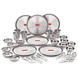 Stainless Steel Kitchen Set Steel Dinner Set of 36 Pieces Designer Kitchen Item  - Picture 1 of 4