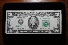 1993 $20 Twenty Dollar Bill Federal Reserve Note SN# 68073444