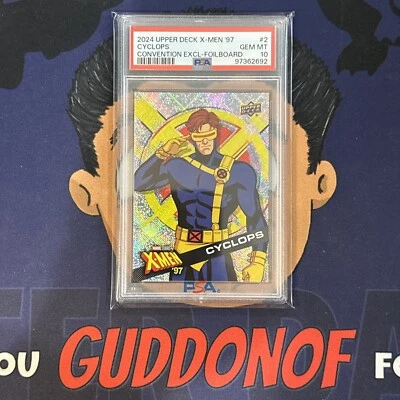 💎PSA 10 GEM MINT 2024 Upper Deck X-Men '97 SDCC Exclusive CYCLOPS 2 Silver Foil - Image 1 of 3