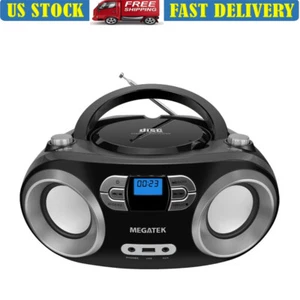 Portable CD Player Boombox W/ FM Radio Bluetooth and USB Port Clear Stereo Sound - Picture 1 of 10