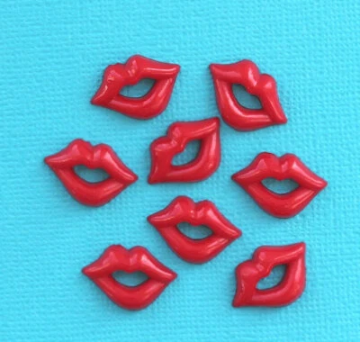 BULK 100 Acrylic Lip Shaped Cabochons - K219 - Image 1 of 2