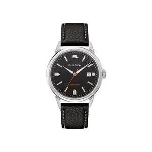 NEW Bulova Summer Wind Frank Sinatra Automatic Black Dial Men's Watch 96B381 - Picture 1 of 6