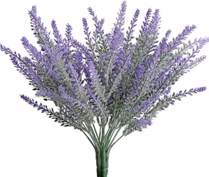 12 Artificial Lavender Bouquets, Plastic Decor Imitation Lavender Plants, Weddin - Picture 1 of 12