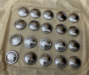 Vtg 20 X Swords 14mm Silver Chrome Dome Domed Rim Plain Buttons Livery Military - Picture 1 of 4
