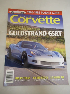 CORVETTE MAGAZINE October 2008 #44 Balances and Blueprints Z06 Guldstrand GSRT Foto 1 de 2