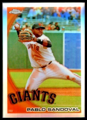2010 Topps Chrome refractor #62 Pablo Sandoval San Francisco Giants MLB Card ⚾ - Image 1 of 2